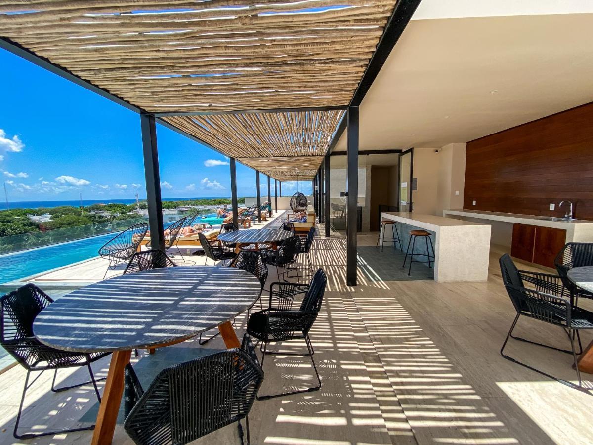 Big Studio At Kaab By The Beach With Roof Top Pool, Sauna And Jacuzzi Near Paseo Del Carmen Mall Playa del Carmen Exterior photo